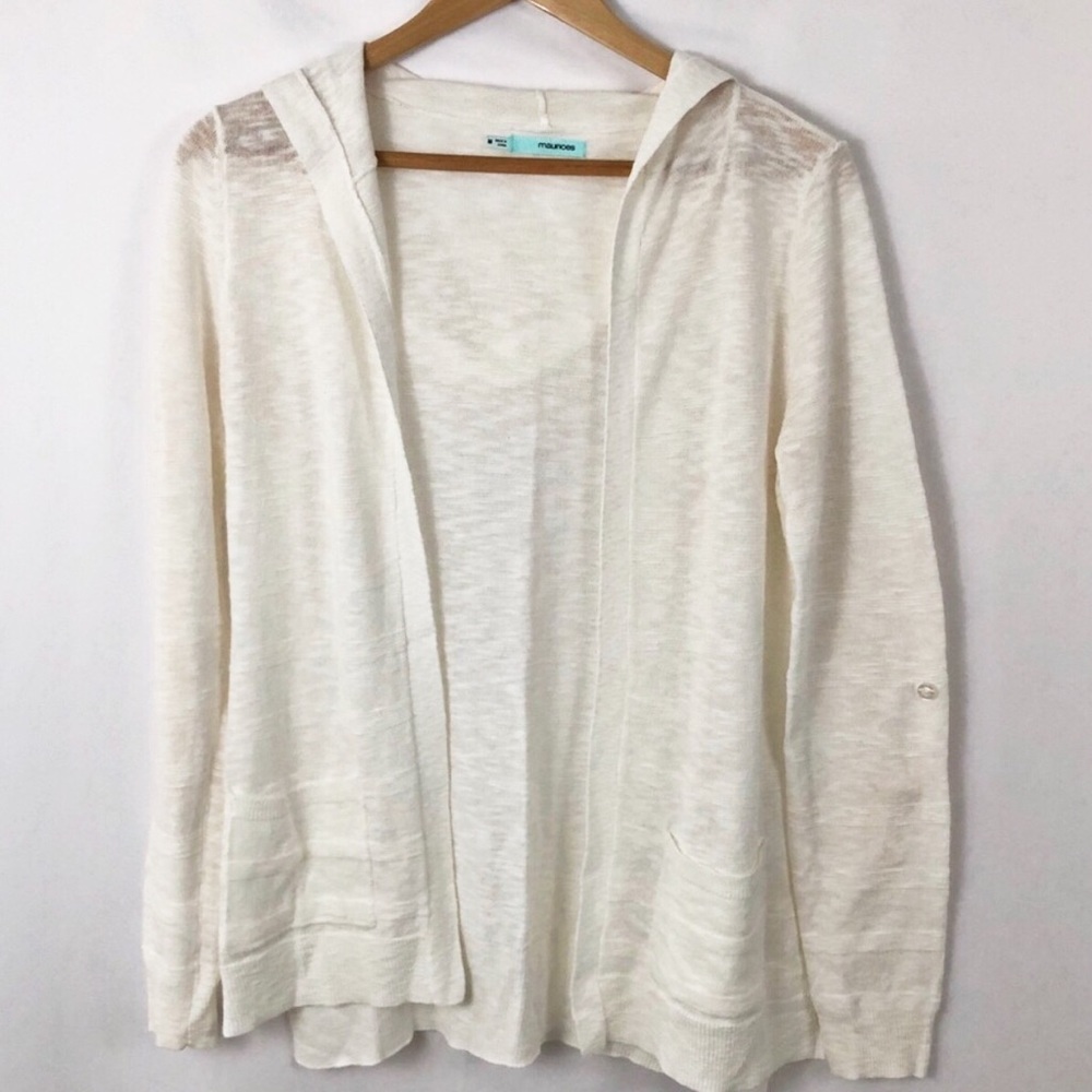 💚Maurice’s Medium Light Weight Hooded Cardigan